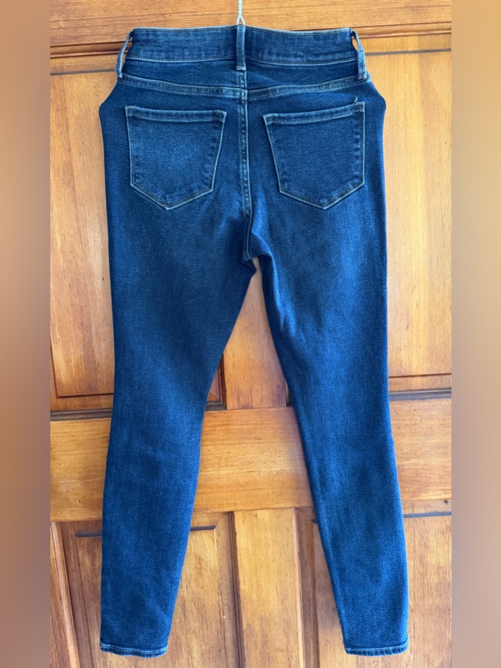 Old Navy Dark Blue Skinny Stretchy Jeans - Back Pocket Detail